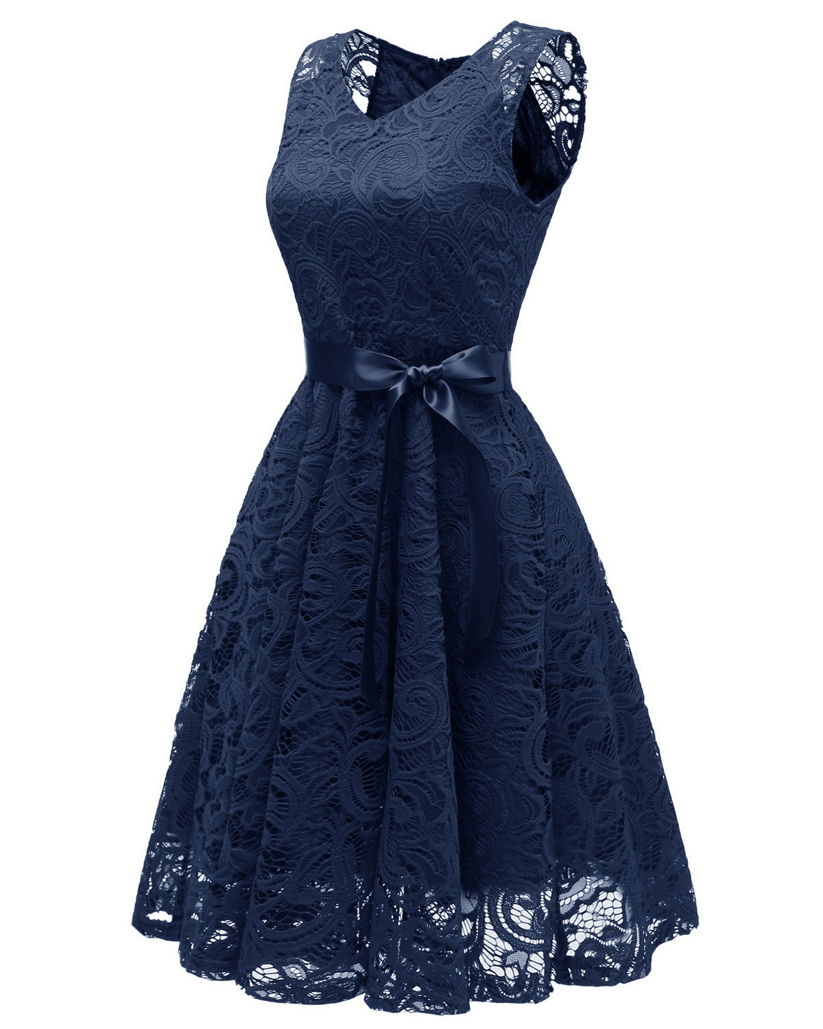 Sexy V Neck Lace Bridesmaid Dresses