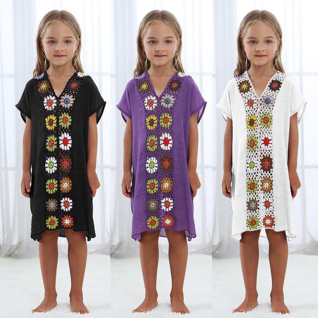 Summer Embroidery Loose Kids Cover Ups-STYLEGOING