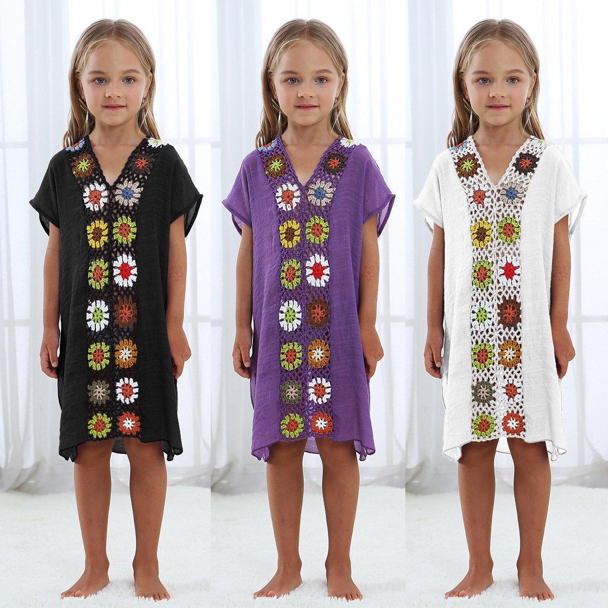 Summer Embroidery Loose Kids Cover Ups-STYLEGOING