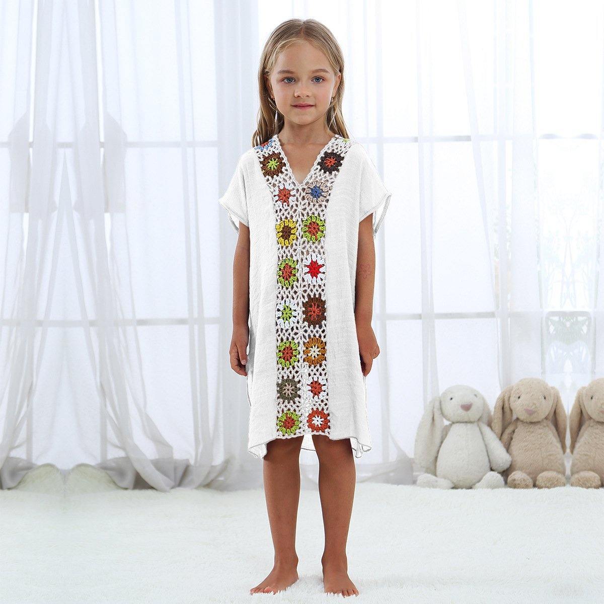 Summer Embroidery Loose Kids Cover Ups-STYLEGOING