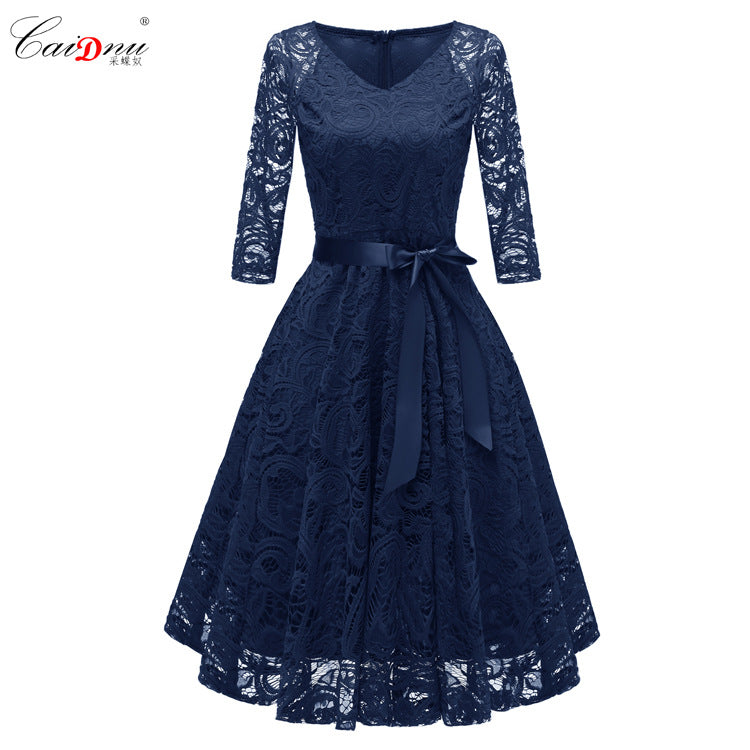 Elegant Long Sleeves Lace Dresses