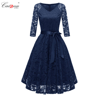 Elegant Long Sleeves Lace Dresses