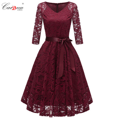Elegant Long Sleeves Lace Dresses