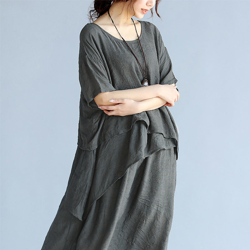 Plus Sizes Summer Women Linen Long Dresses