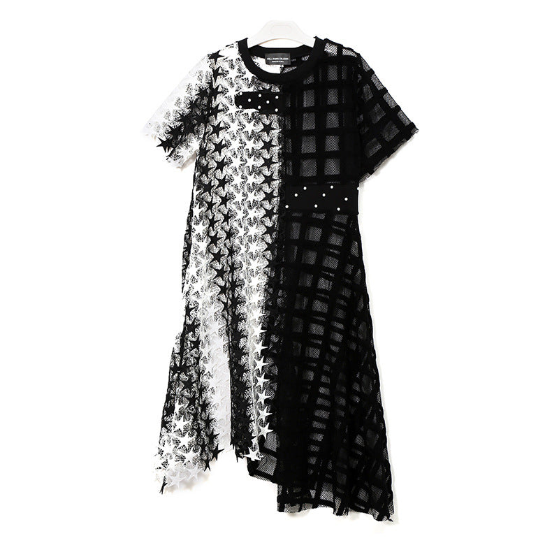Summer Irregular Star Designed Women Long Midi Dresses