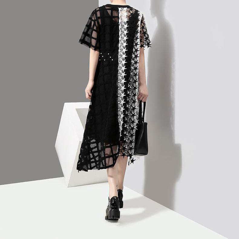 Summer Irregular Star Designed Women Long Midi Dresses