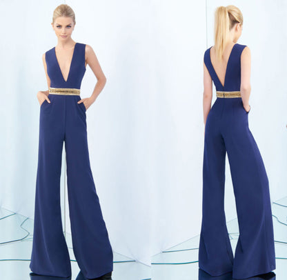 Sexy Sleeveless V Neck Jumpsuits for Women