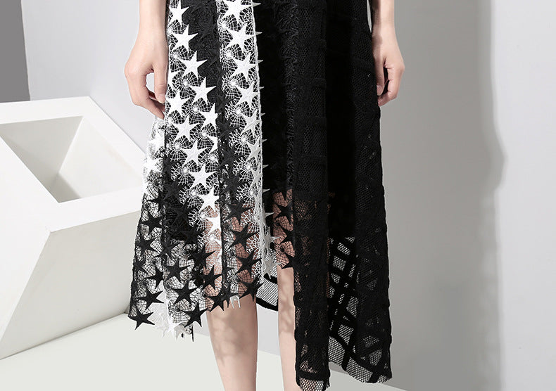 Summer Irregular Star Designed Women Long Midi Dresses