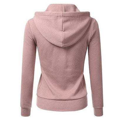 Casual Zipper Long Sleeves Cardigan Hoodies-STYLEGOING