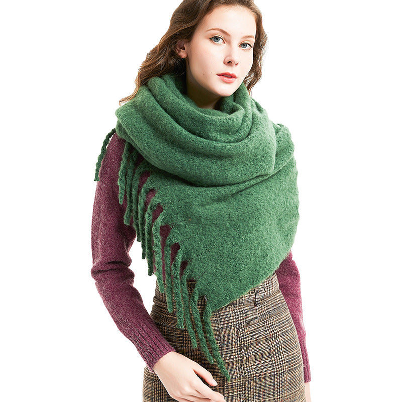 Winter Tassels Women Scarfs/capes
