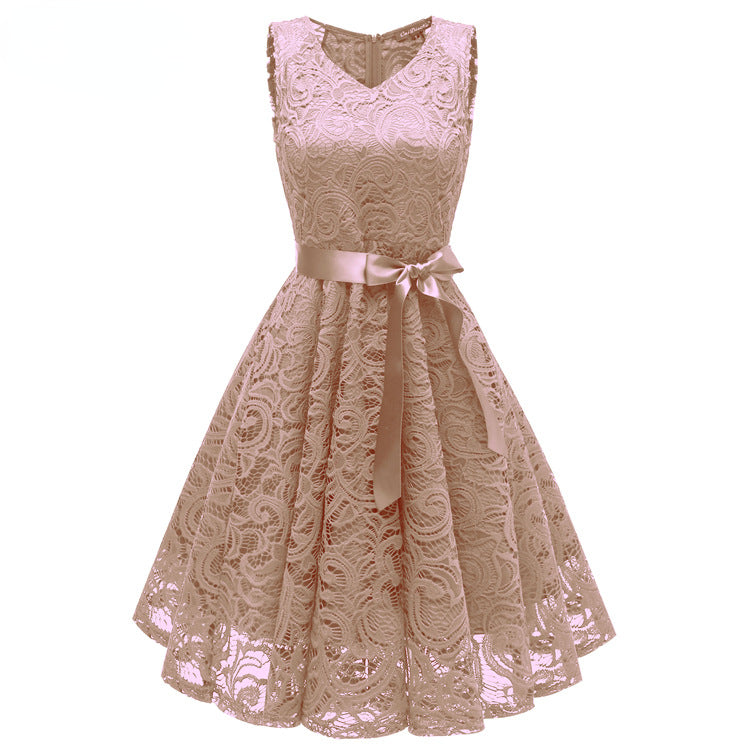 Sexy V Neck Lace Bridesmaid Dresses