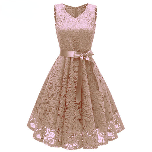 Sexy V Neck Lace Bridesmaid Dresses