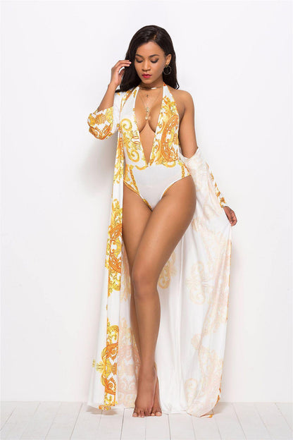 Sexy Women Print One Piece Swimsuits-STYLEGOING