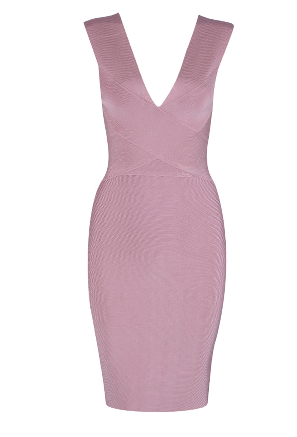 Sexy Deep V Neck Bandage Sheath Sleeveless Party Dresses