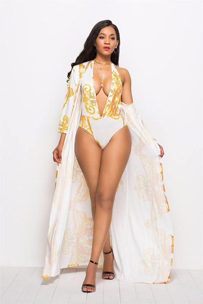 Sexy Women Print One Piece Swimsuits-STYLEGOING