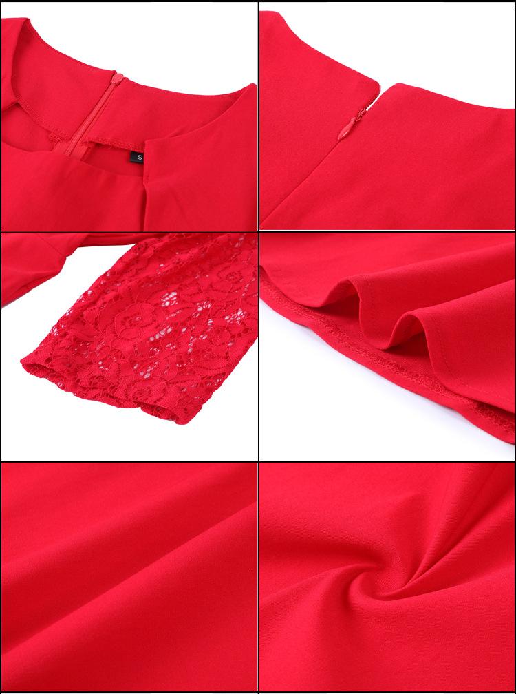 Elegant Vintage Square Neck Lace Short Dresses-STYLEGOING