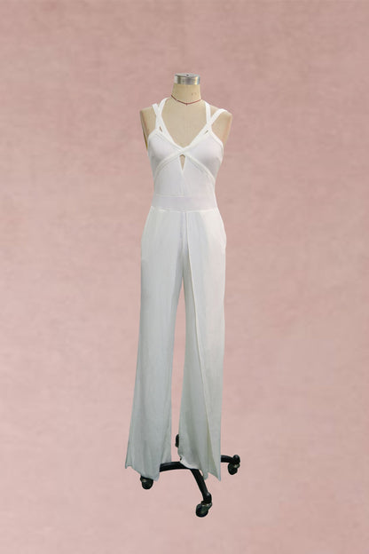 Women Sexy Halter Sleeveless Jumpsuits-STYLEGOING