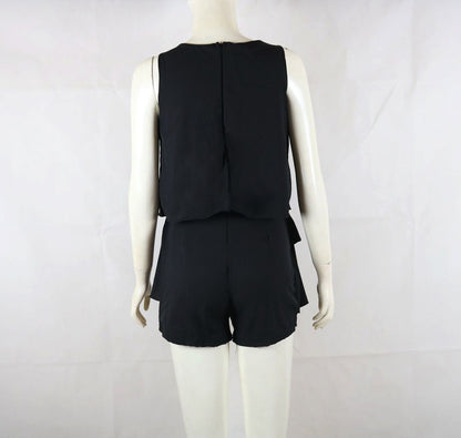 Summer Chiffon Sleeves Short Women Jumpsuits