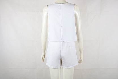 Summer Chiffon Sleeves Short Women Jumpsuits