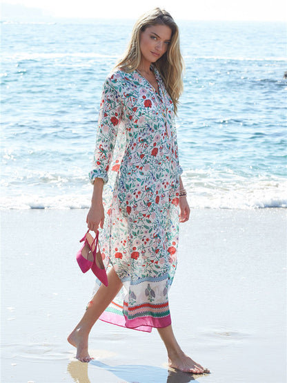 Chiffon Summer Holiday Beach Romper Cover Up Dresses