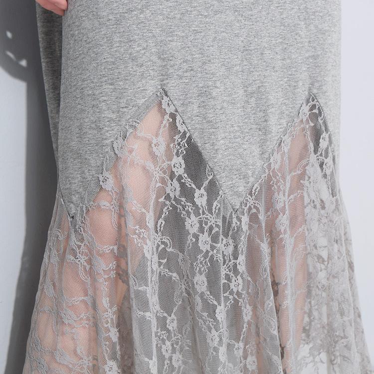 Women Hollow Out Angel Wings Lace Short Sleeves Dresses