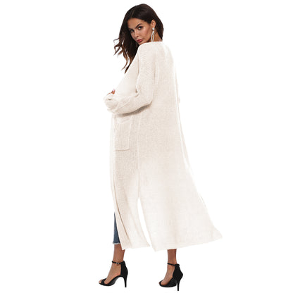 Casual Women Knitting Cardigan Overcoat with Pocket