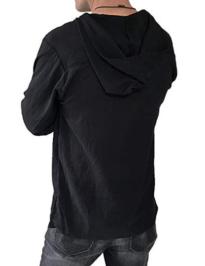 New Men Linen Summer T Shirts-STYLEGOING