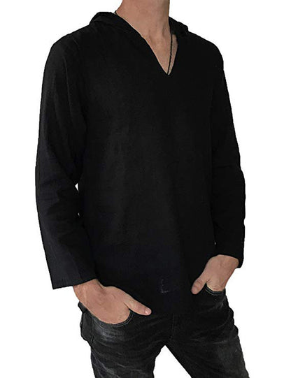 New Men Linen Summer T Shirts-STYLEGOING