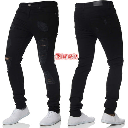 Casual Broken Holes Men's Jean Pants