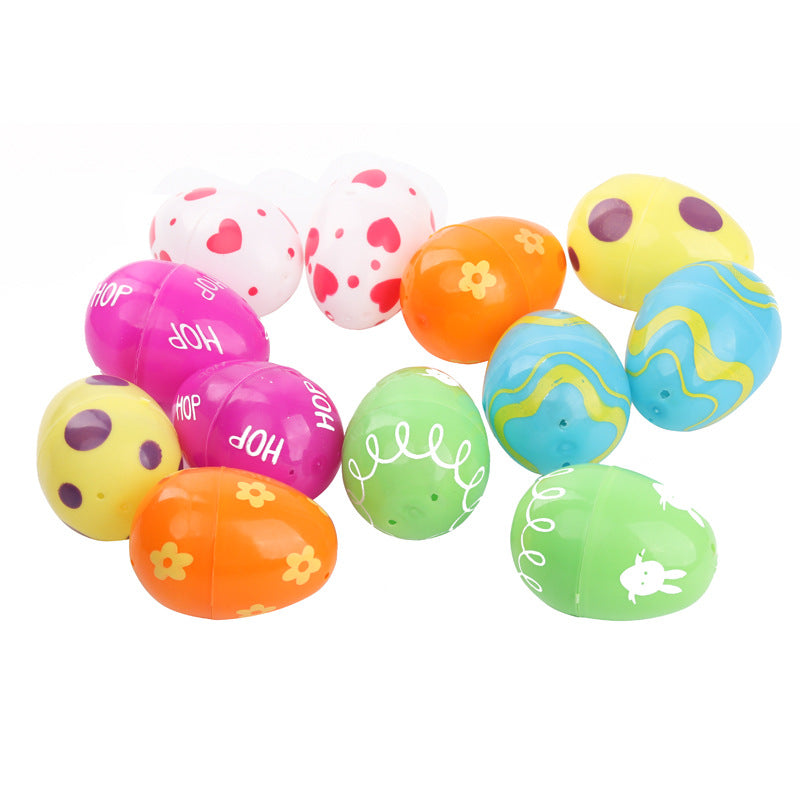 Happy Easter Day Colorful Eggs Toys 12pcs/Set