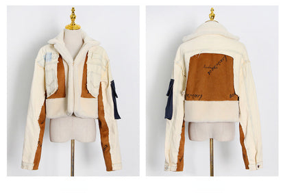 Luxury Hip Hop Sherpa Jacket Coats for Women