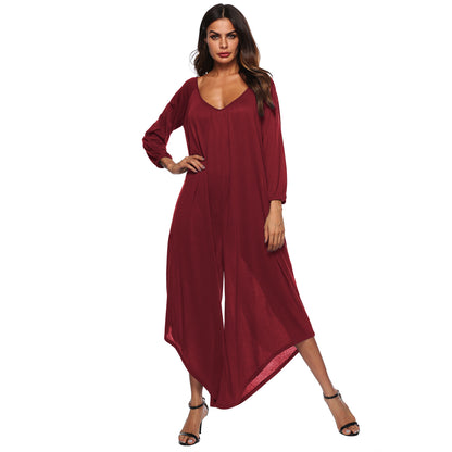 Sexy Deep V Neck Backless Jumpsuits for Women