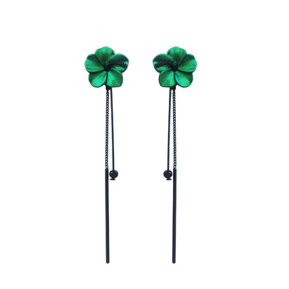Fairy Flower Design Tassels Women Dangle Earrings