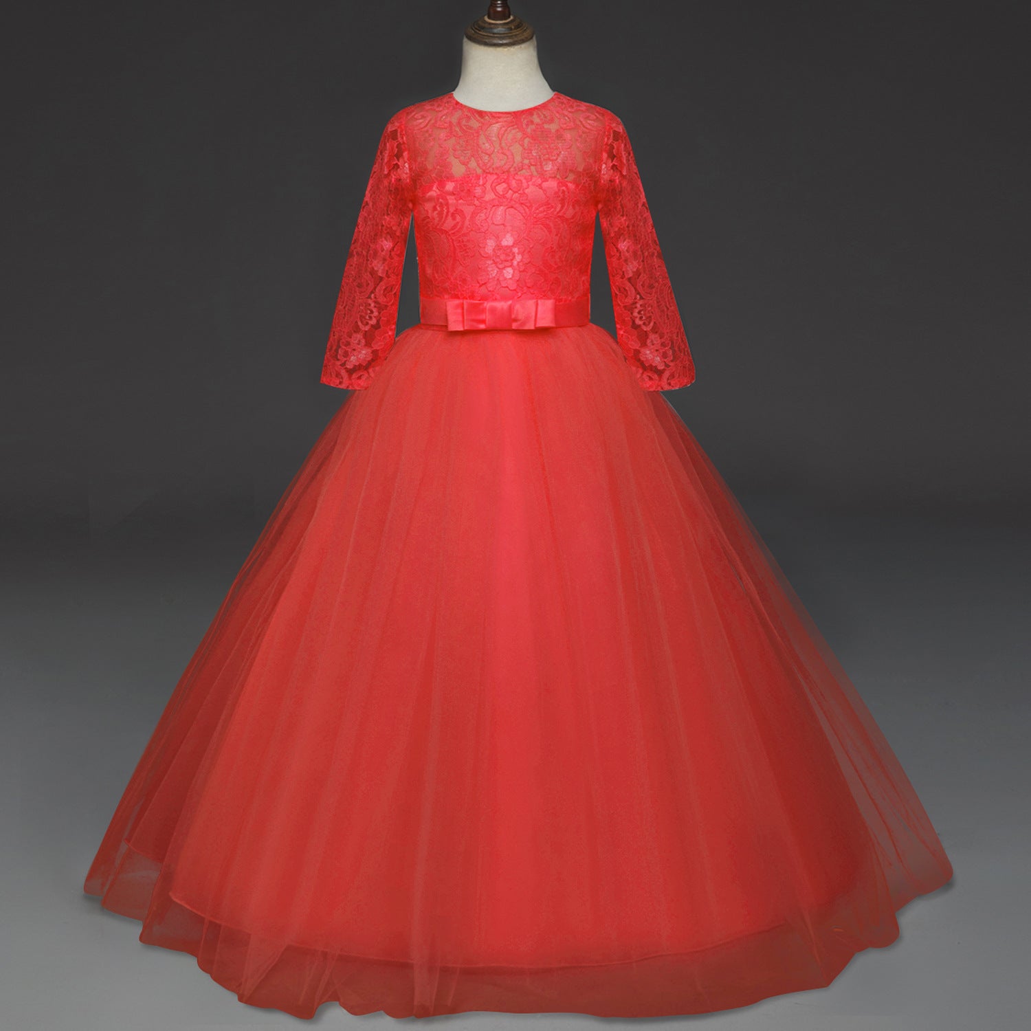 Cute Lace Princess Girls Ball Gown Dresses