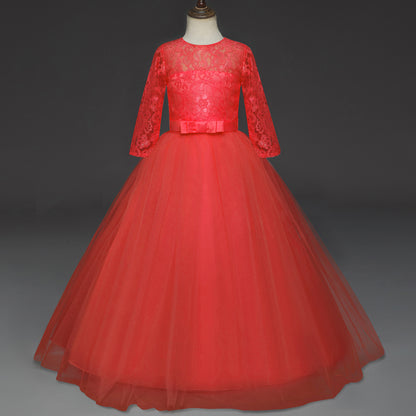 Cute Lace Princess Girls Ball Gown Dresses