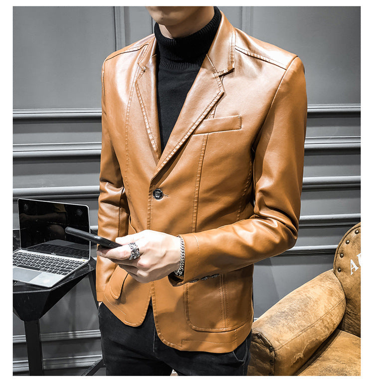 Casual Men's PU Jacket Overcoat