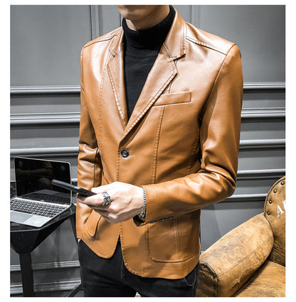 Casual Men's PU Jacket Overcoat
