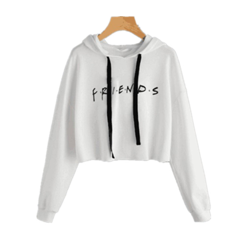 Casual Friends Letter Long Sleeves Hoodies