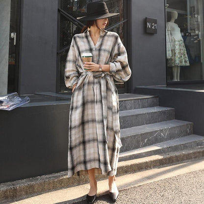Women Loose Plus Sizes Long Shirt Dresses-STYLEGOING