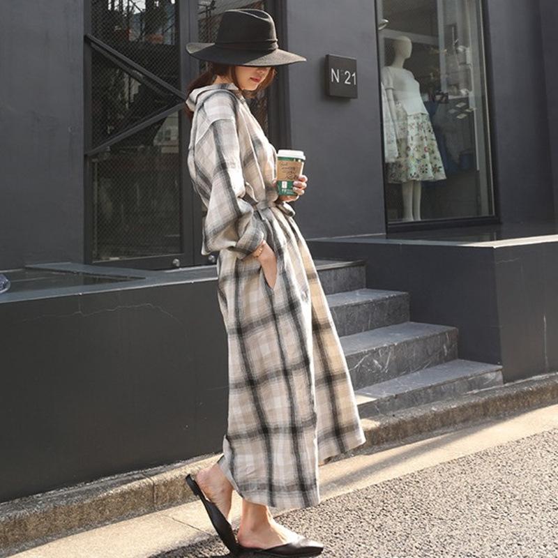 Women Loose Plus Sizes Long Shirt Dresses-STYLEGOING