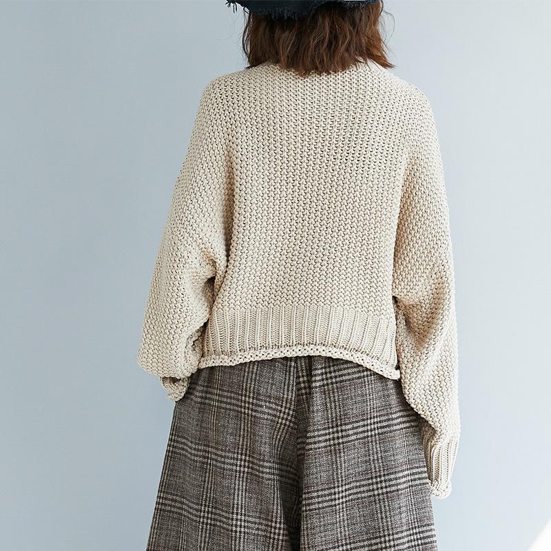 Women High Neck Knitting Sweaters-STYLEGOING