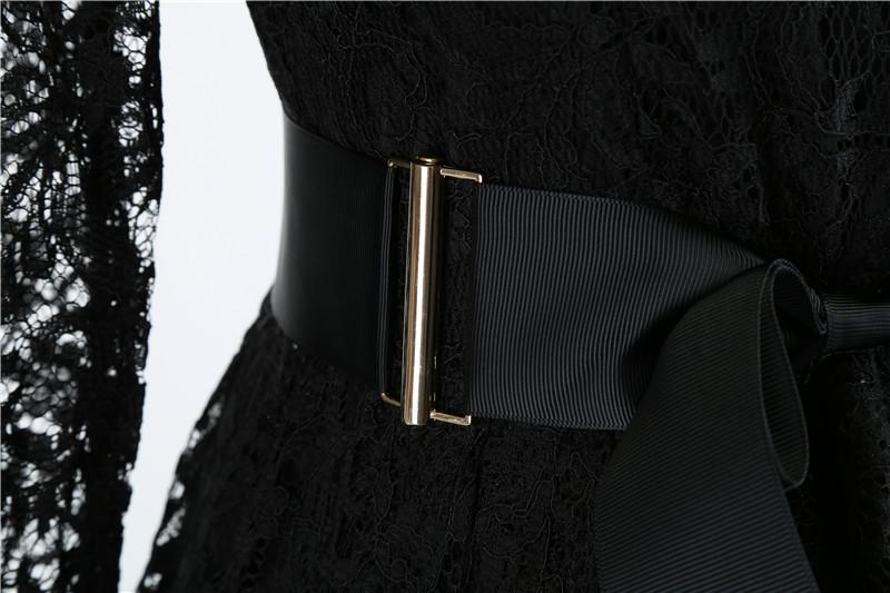 Vintage Lace Long Sleeves Lace Dresses-STYLEGOING