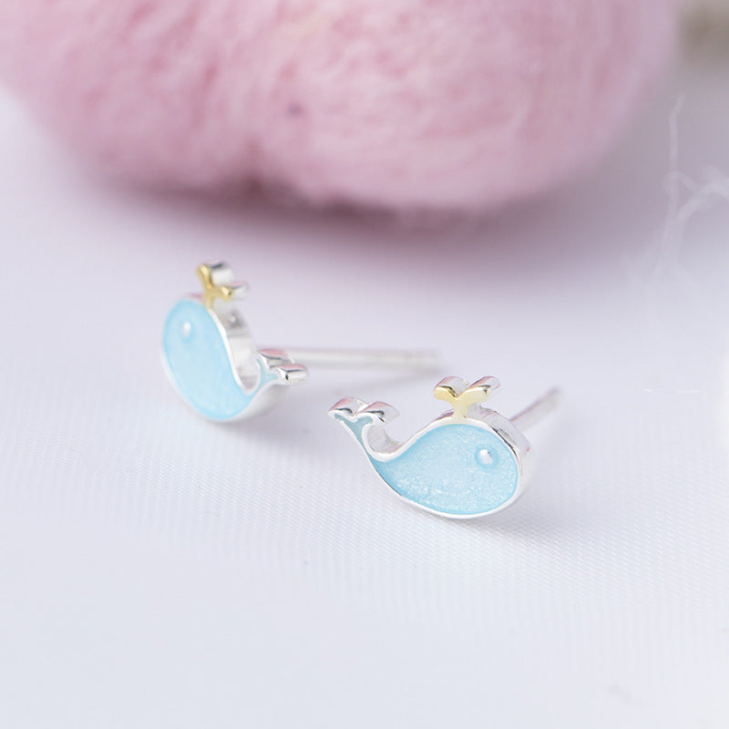 Cute Whale Design Earrings for Women