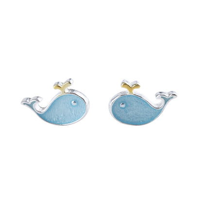 Cute Whale Design Earrings for Women