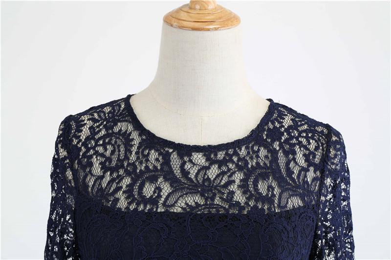 Vintage Lace Long Sleeves Lace Dresses-STYLEGOING
