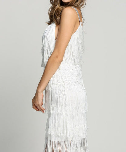 Sexy Tassels A Line Sleeveless Mini Party Dresses