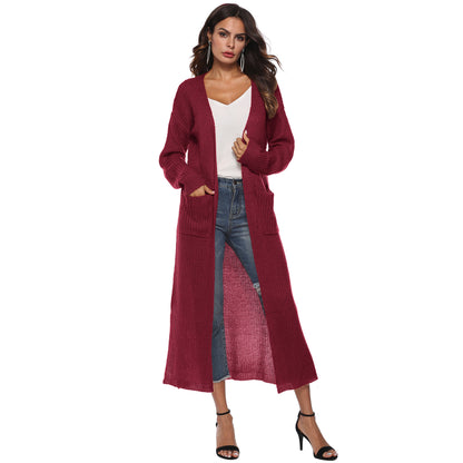 Casual Long Knitted Cardigan Thin Outerwear