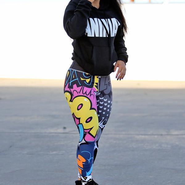 Cartoon Little Monsters High Waist Yoga Leggings