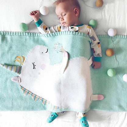 Unicorn Flamingo Print Knitting Kids/Infant Blankets-Unicorn-70x100cm-Free Shipping at meselling99