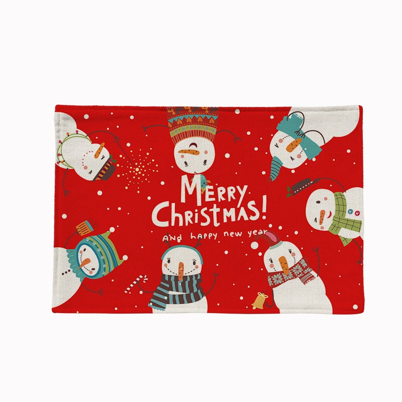 Christmas Linen Traycloth 4pcs/Set